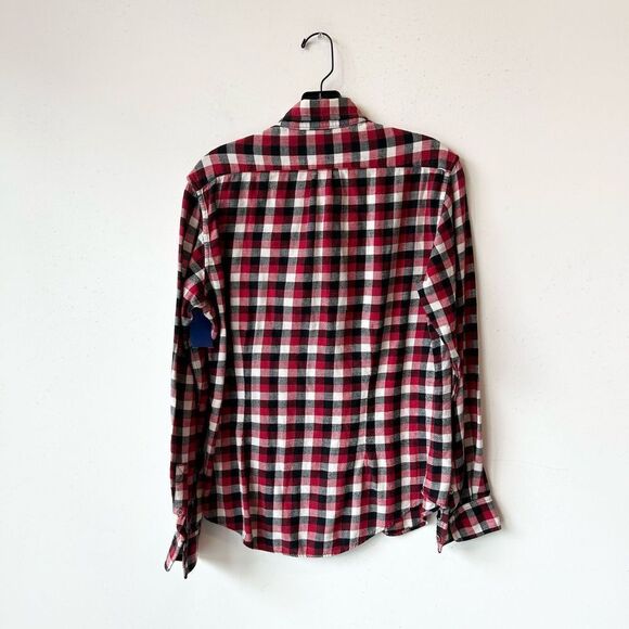 M Epaulet NY Red Striped Flannel - Picture 3 of 4